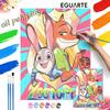 Zootopia Nick Judy Oil Paint Art Painting Kit Home Wall Decor Handmade Gift DIY Canvas Wall Art Modern Home Decoration Decor