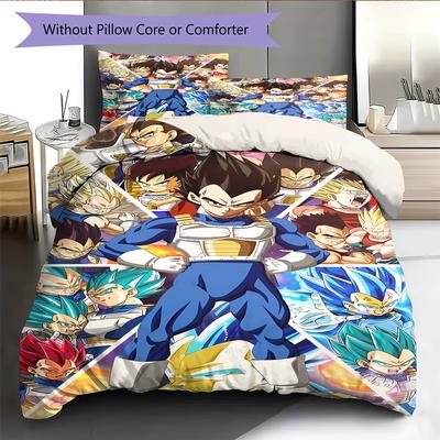 Cartoon Pattern Bedding Quilt Set Quilt Cover Pillowcase Home Decoration Birthday Gift (1 * Duvet Cover + 2 * Pillowcase, Without Core)
