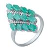 Silver Ring with a Natural Emerald 3.18ct, Item Weight 4.27 Gr (0581712)