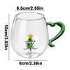 Christmas Tree Deer Coffee Mug 400ml Christmas Series Snowman Glass Cup Kids Water Tea Cup Wine Glass Milk Glass Party Decor