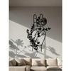 Wall Art Peace Symbol Metal Flowers Modern Home Decor Craft