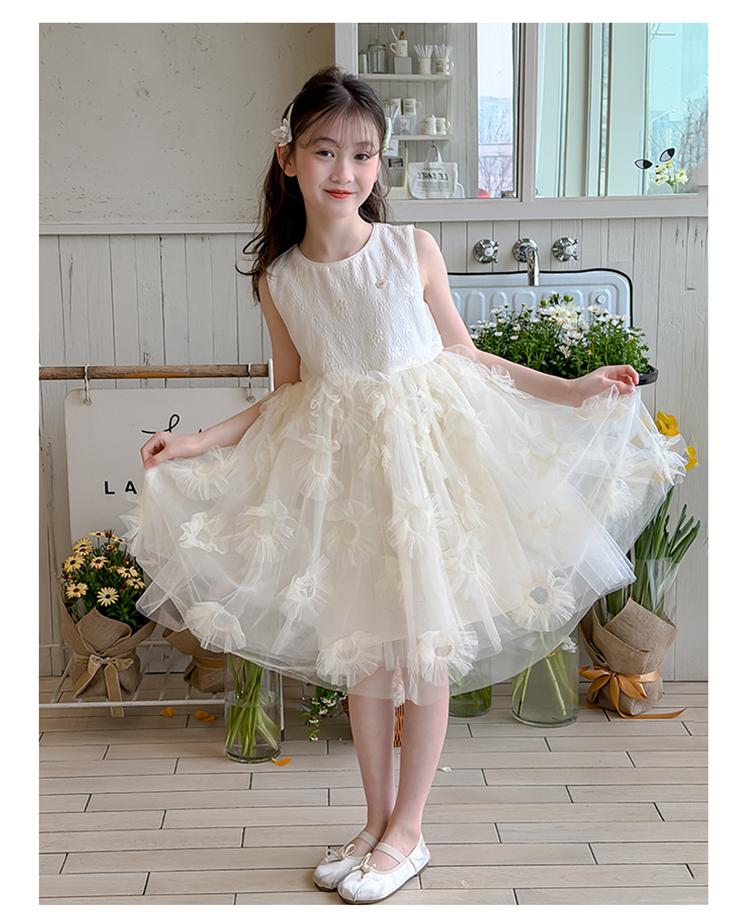 Girls' Dress 2026 New Style Princess Style, Big Children's Mesh Cake Skirt, Summer Fluffy Vest Skirt
