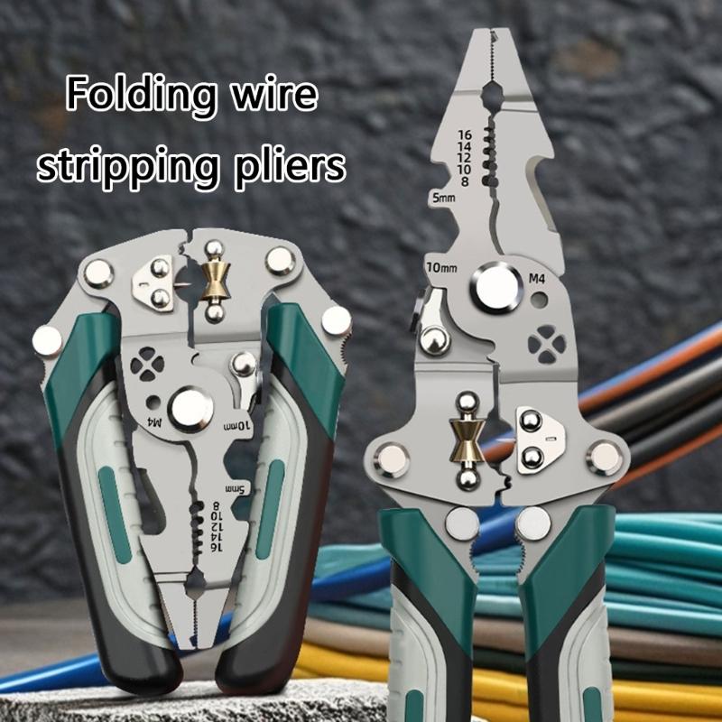 Profession Electrical Stripping Cutter Plier for Household Maintenance 0.2-6mm² Cable Wire Cutting Efficient Wiring Job