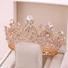 Vintage Silver Color Tiaras Crystal Round Big Crown Bridal Crown Tiara Wedding Queen Crown Hair Jewelry Bride Hair Accessories