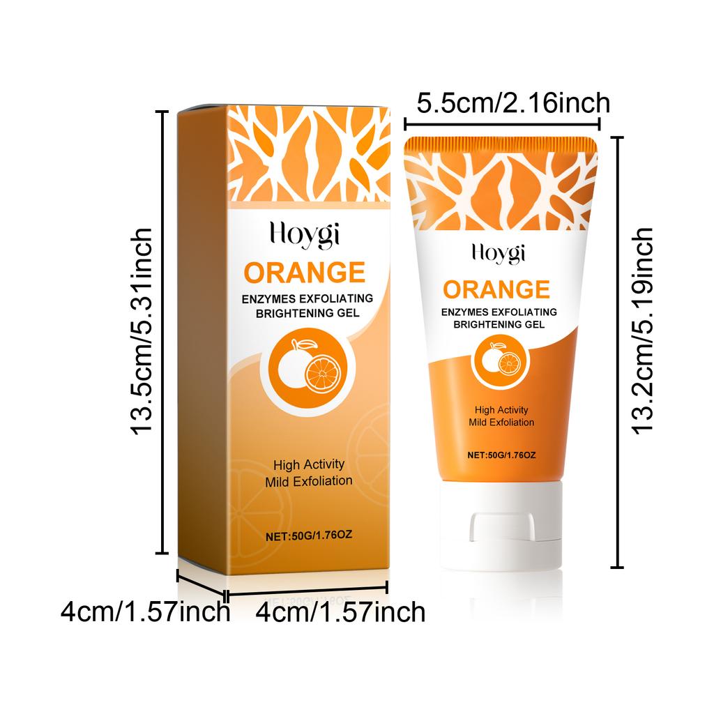 Orange Exfoliating Gel with Salicylic Acid Deep Cleansing Blackhead Remover Pore Minimizing Oil Control Brightening Peeling Gel