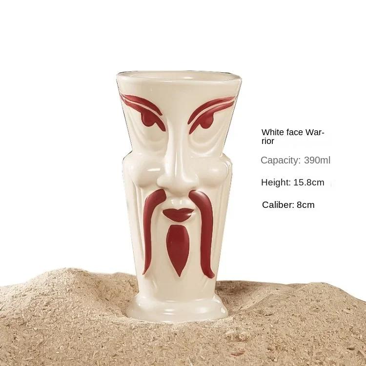 60er Typ Hawaiianische Tiki-Tasse Keramik-Cocktailgläser Bar Weinglas Dekorationen Ornamente Gläser für Getränke Personalisiertes Geschenk