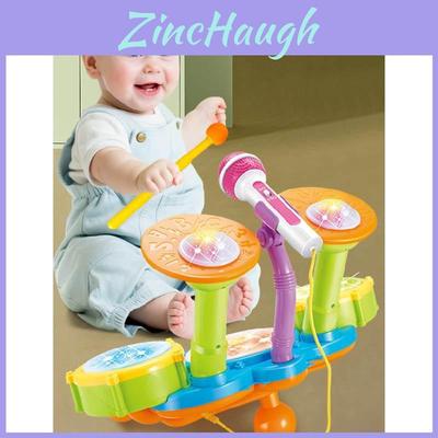 Preschool Musical Drum Toy With Light Effects And Handeye Coordination For Early Learning