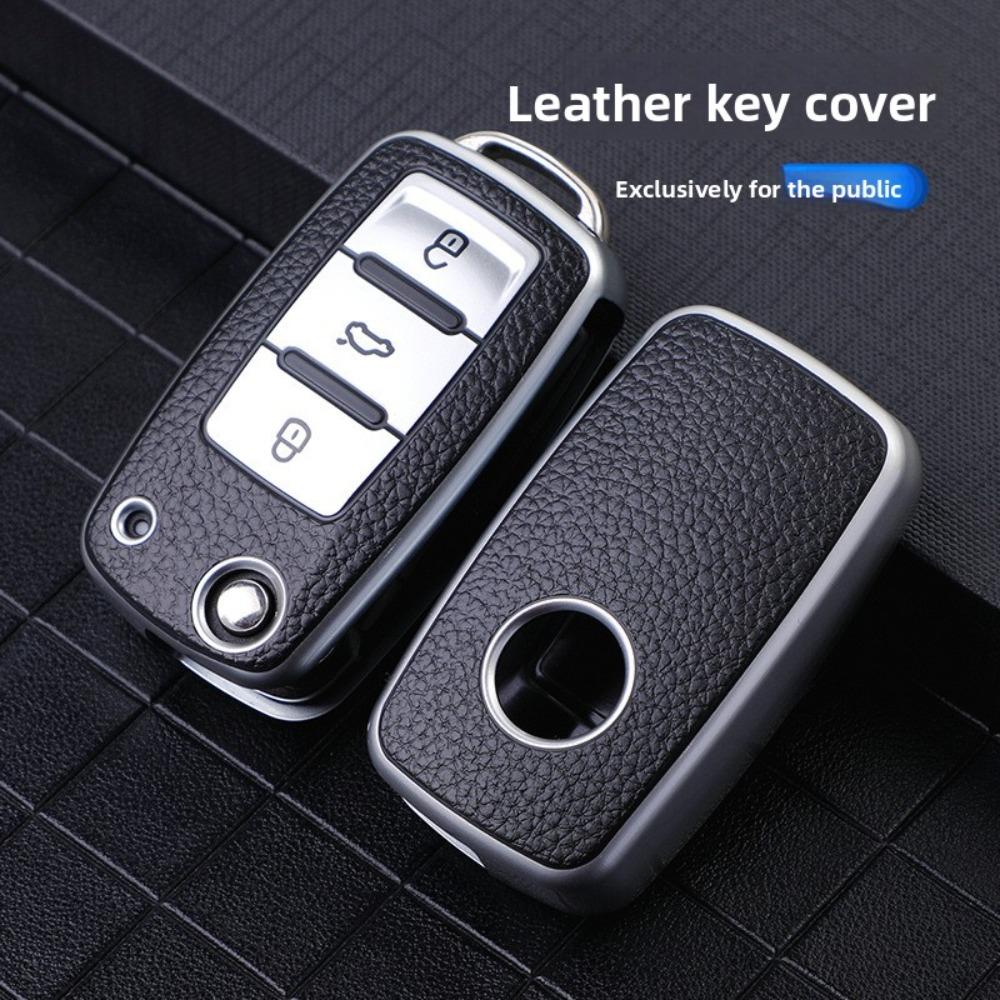 Full Protection TPU Leather Key Cover for VW Passat Lavida Polo Bora Tiguan Sagitar