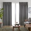 BELLUNA Blackout Grade Set of Drape with Tassels and Adjustable Memory Scandinavian Solid Color Curtains, 1, 2, Curtains, Bonded, Hooks, Stylish,