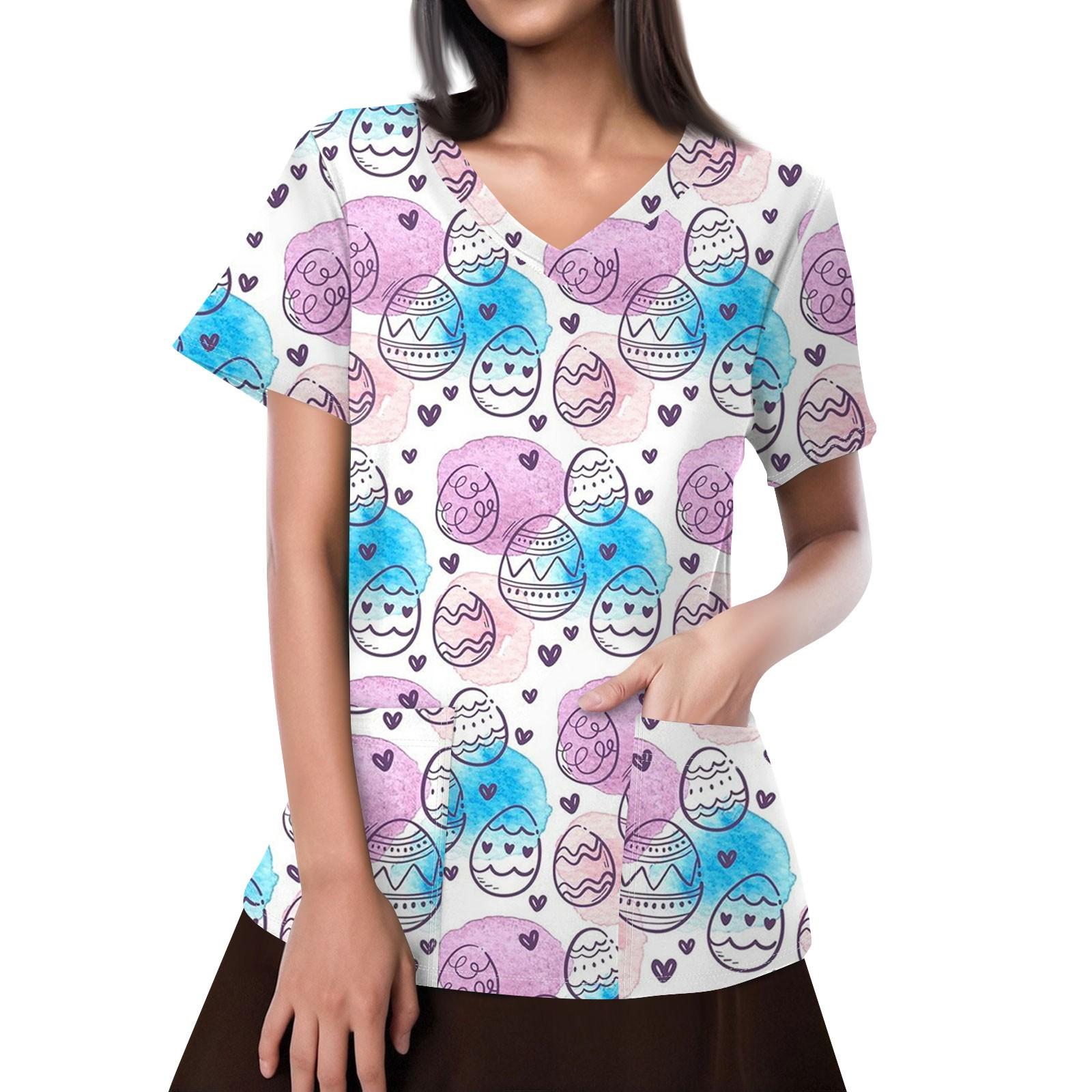 

Жіночі модні принтовані комбінезони з короткими рукавами та кишенями M фіолетовий