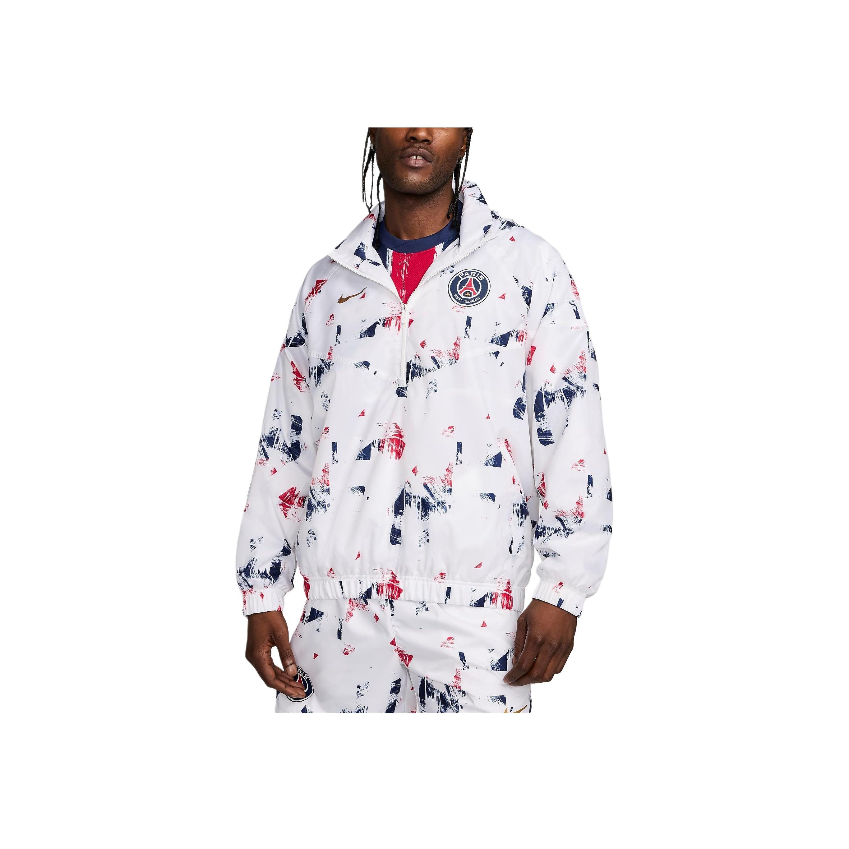 Nike Paris Saint-Germain FW24 Football Anorak Jacket Men Jacket White FQ3188-100 XL