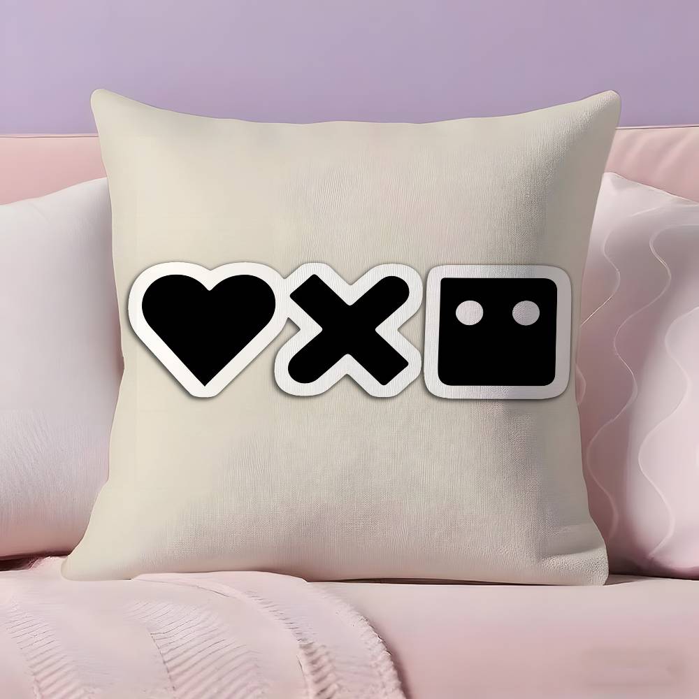 Аниме L-Любовь D-Смерть R-Роботы Наволочка Ультрамягкая Кожевенно-дружелюбная Ткань Облакоподобный Комфорт и Скрытая Молния 30cmx30cm