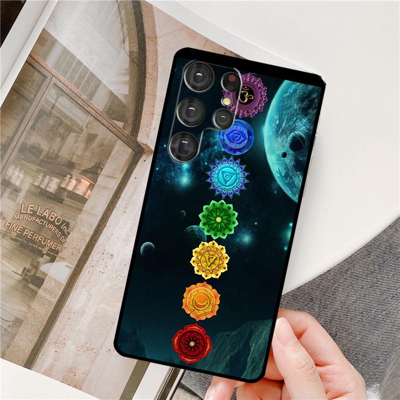 Das Mandala Chakra Insist Yoga Handyhülle Für Samsung Galaxy S25 Ultra S9 S10 S20 FE S21 S22 S23 Plus S24 Ultra Vollabdeckung
