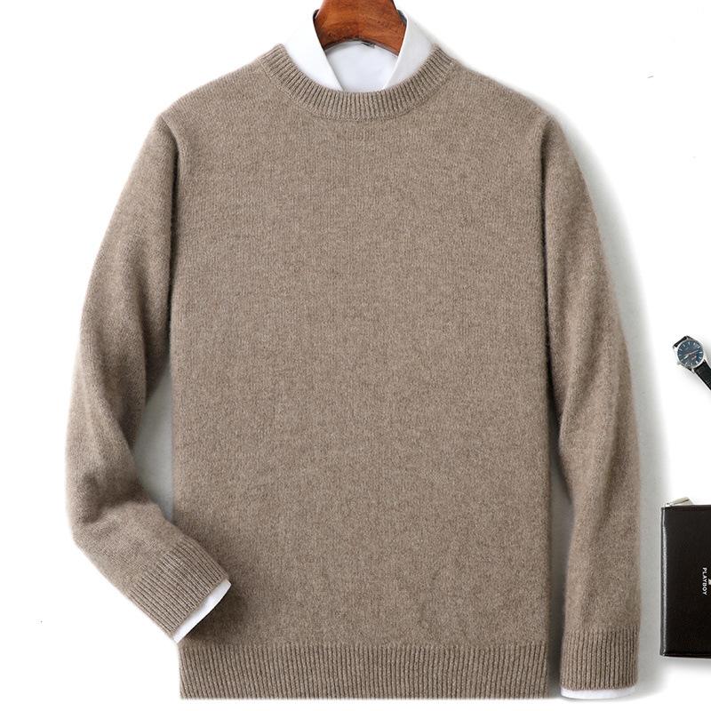 New cashmere sweater thickened semi-turtleneck pullover sweater with cashmere sweater men's inside