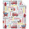Firefighter Theme Printed Blanket for Sofa Bed Travel Camping Living Room Office Conditioning Blanket for All Seasons Gifts