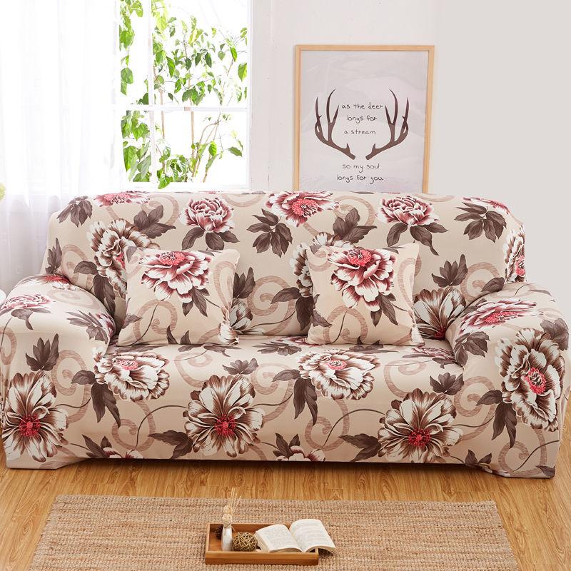 Capa de sofá de 1/2/3/4 L Seater Slipcovers Stretch Sofá Caso Impresso
