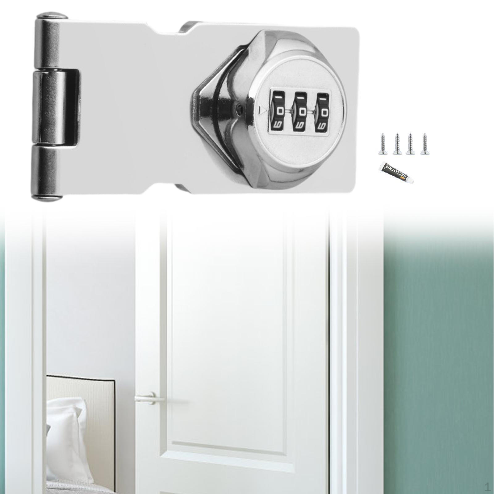 

Механический замок с 3 цифрами для шкафов, холодильников и раздвижных дверей Silver 11.6cmx4.6cm