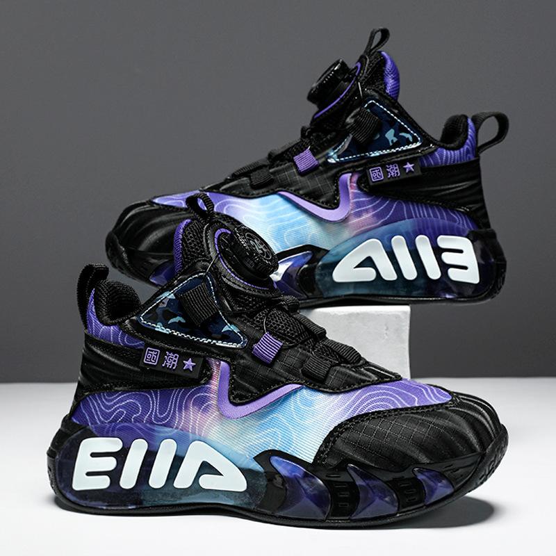 Classmate boys sports shoes 2025 spring and summer new children's basketball shoes medium and older boys soft-soled running shoes tide