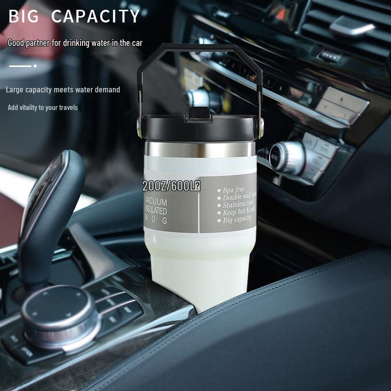 Premium Large-Capacity Stainless Steel Sports Thermos Cup - Portable and Car-Compatible