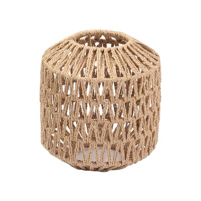 Simulated Rattan Lamp Cover Vintage Chandelier Light Fixture Handmade Woven Lamp Shade for Bedroom Hotel Restaurant