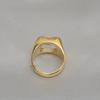 Clear Crystal Quartz Sterling Silver 14 Yellow Gold Fill Ring Handmade Jewelry