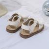 Bow Shoes Soft-Sole Elegant Style Sparkly Mary Janes Sandals Open-Toe Beach Shoes Party Shoes Fashionable Footwear for Girls