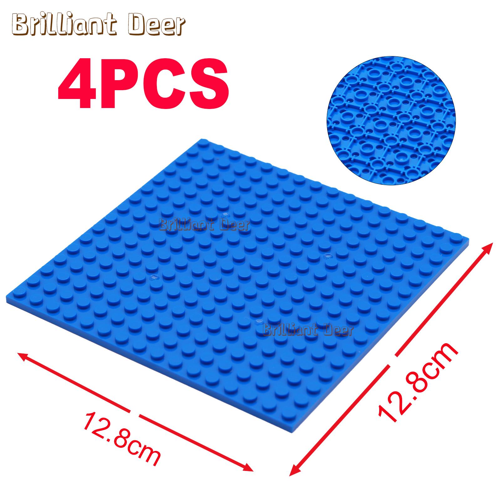 

4Pcs Double Sided 16X16 Dots Classic Baseplate Building Blocks Bricks Base Plates Diy Moc Building Blocks City Construction Toys