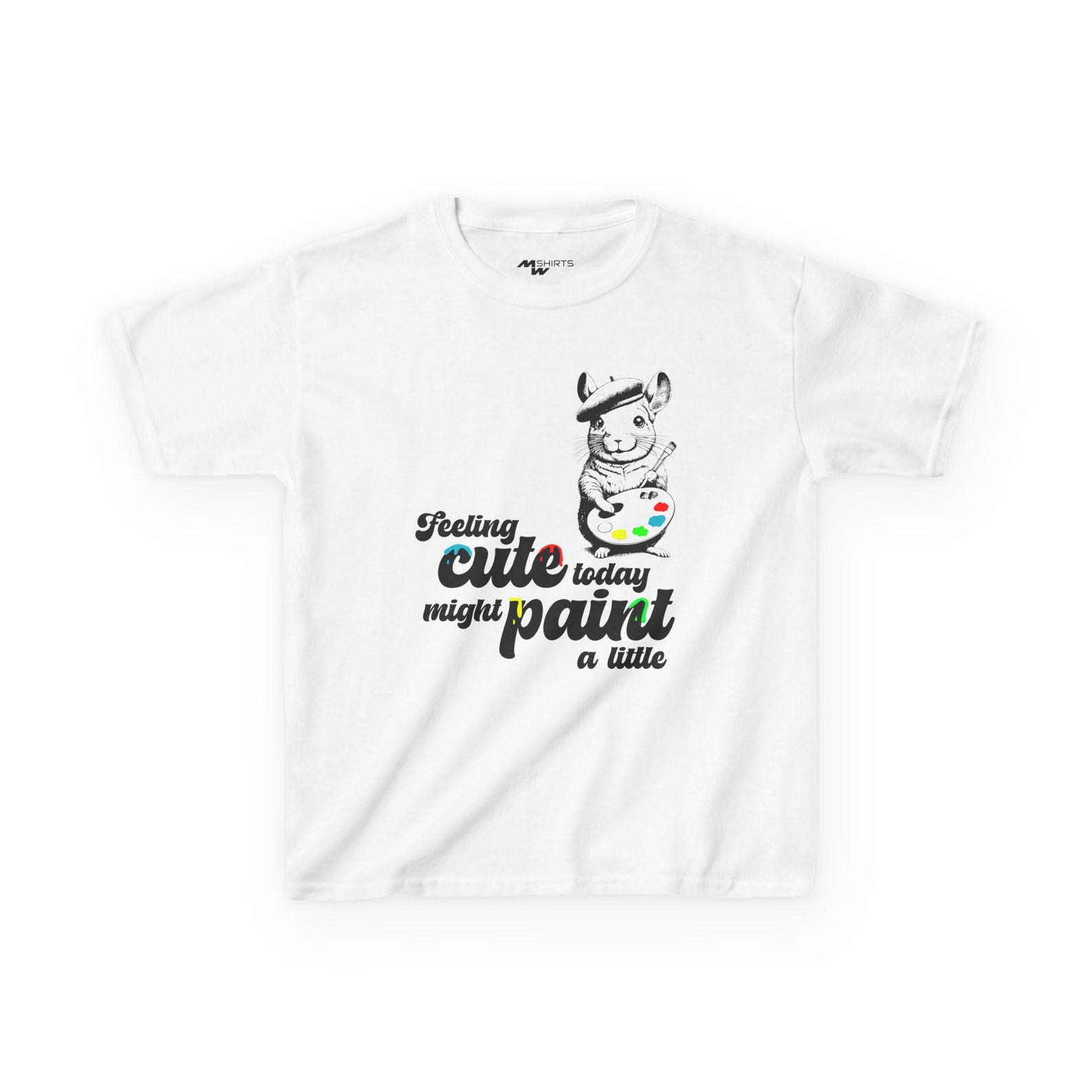 Chinchilla Artist Kids Tee, Art T-Shirt 2XL