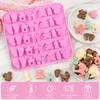 Flexible Baby Shower Silicone Chocolate Mold 3D Non Stick Chocolate Candy Molds Baking Tools Bite Size Mousse Cake Mold Soap