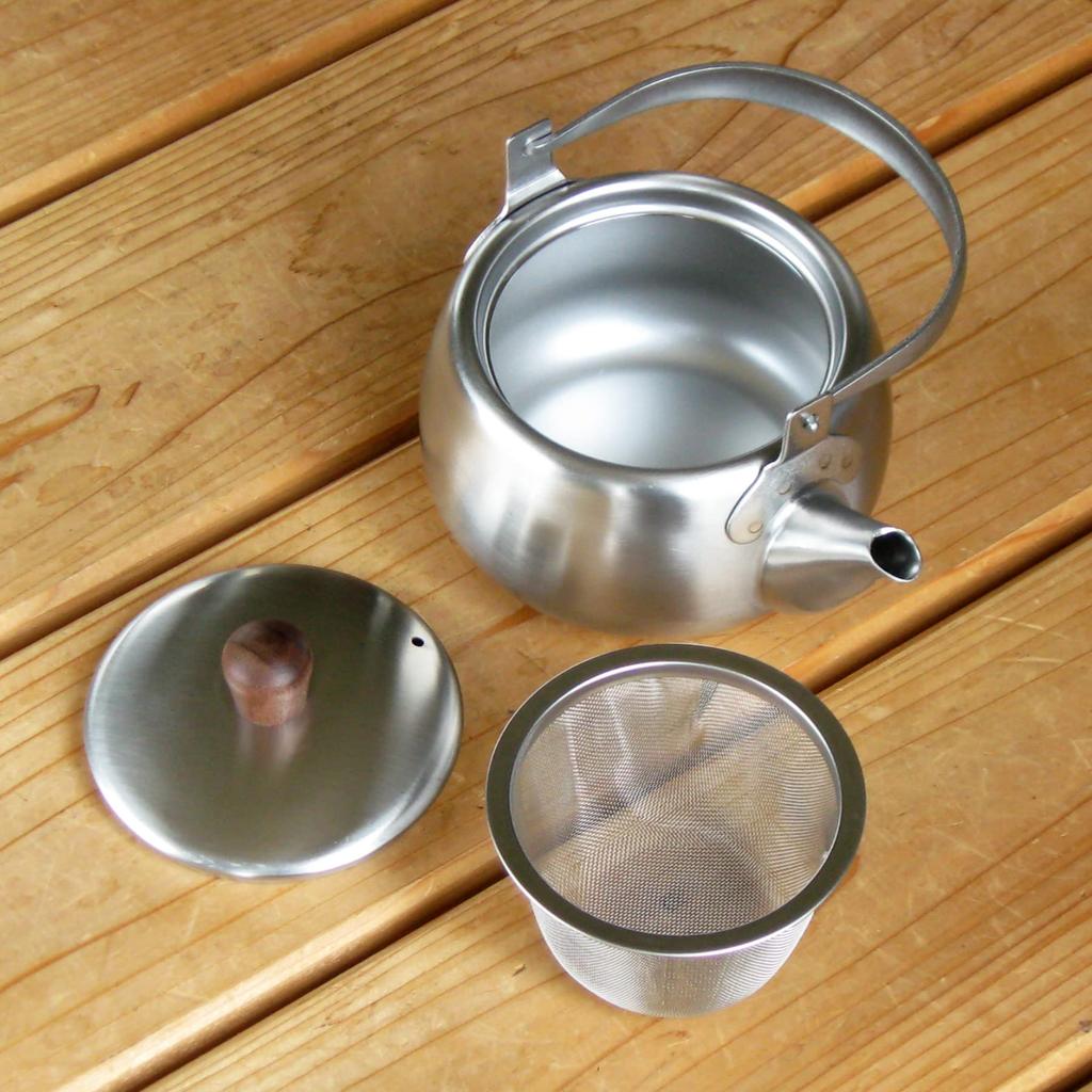 Nagao Kyusu Edelstahl mit Hergestellt in Tsubame-Sanjo (Japanische Teekanne), 320cc, 18-8 Griff, Japan, TM-320