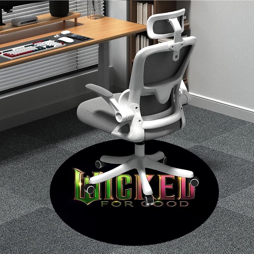 

1pc Wicked Print Chair Carpet for Office Non Slip, Machine Washable Rug for Office, Room Holiday Decor for Christmas, Birthday Polyester 80cm