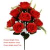 12 Heads Valentine's Day Flowers Mini Crystal Grass Bouquet Real Happy Silk Flower  Home Decorative