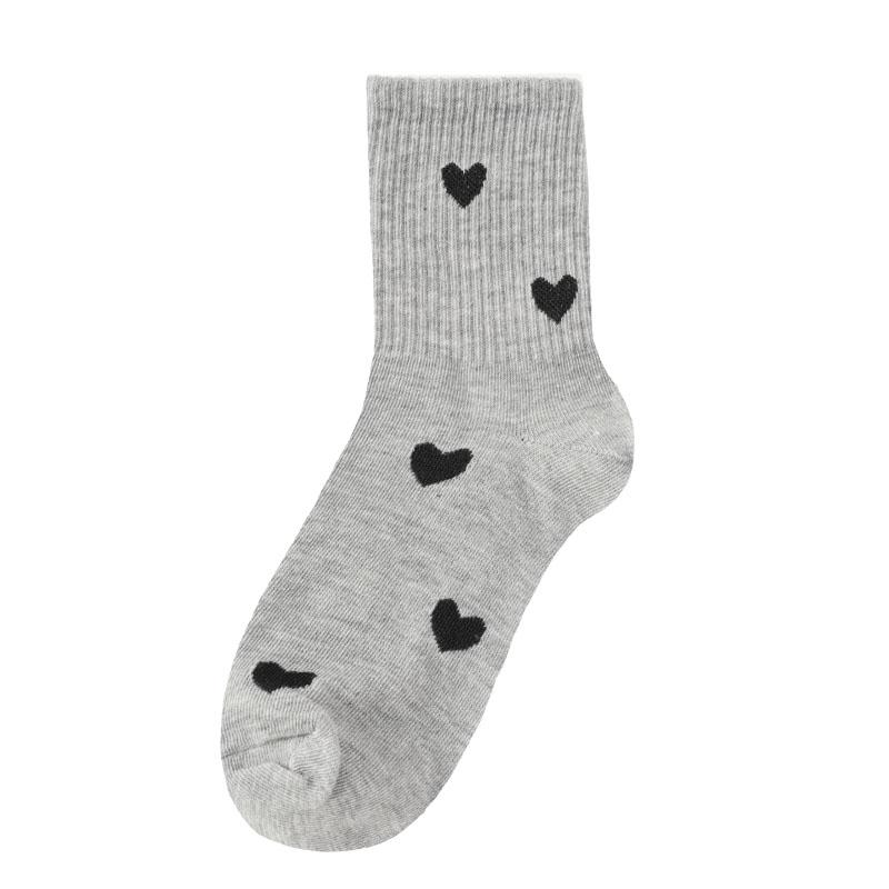 ALLTOOALL Woman Socks Spring Autumn Warm Middle Tube Breathable Casual Sock Cute Heart Female Fashion Funny Gift Socks