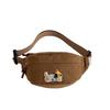Corduroy Chest Bag Women's Cartoon Sports Waist Bag Crossbody Bag