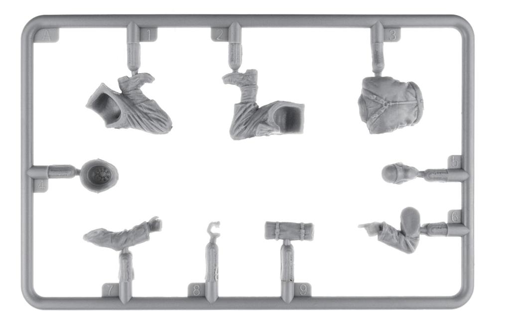 Miniart German Tank Crew Member Set Resin Head Plastic Model MA53024 1/35 2, Parts, 4-Piece Set, Kit,