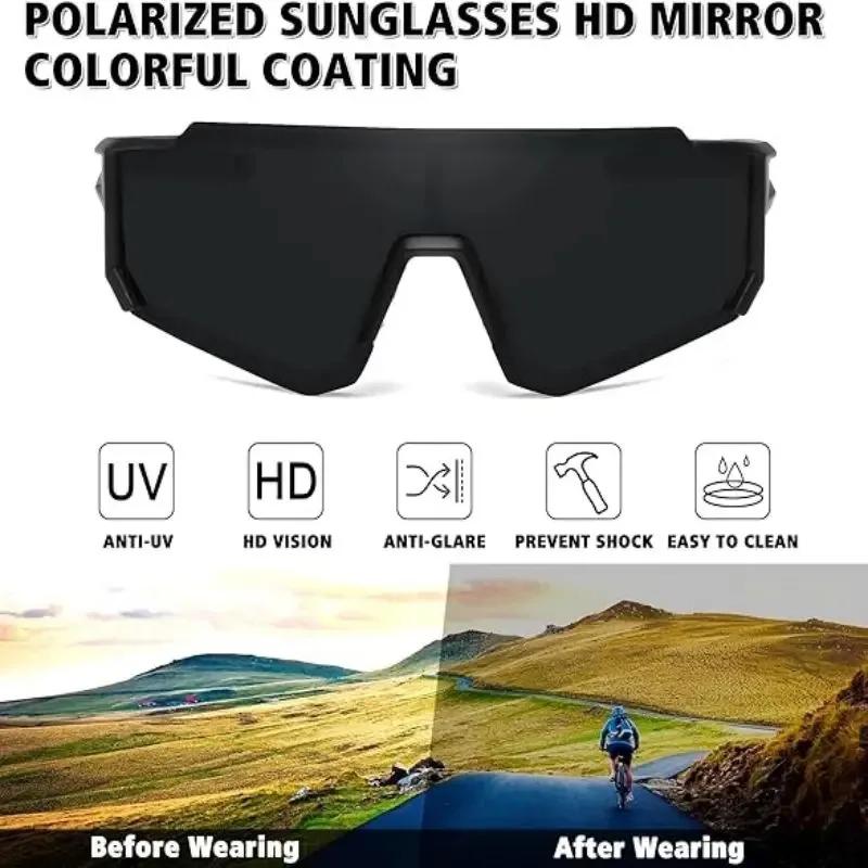 New Outdoor Riding Sunglasses One-piece Bicycle Windscreen  European and American MEN'S Sports Sunglasses