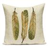 Country Style Cushions Cover Bird Feather Throw Pillow Case Home Decorative Sofa Bed Car Polyester Pillow Cover