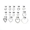 Fashion Stainless Steel Cut Out Heart Pendant Fashion Trendy Cool Punk Hip Hop Stylish Matching DIY Ornament Accessories