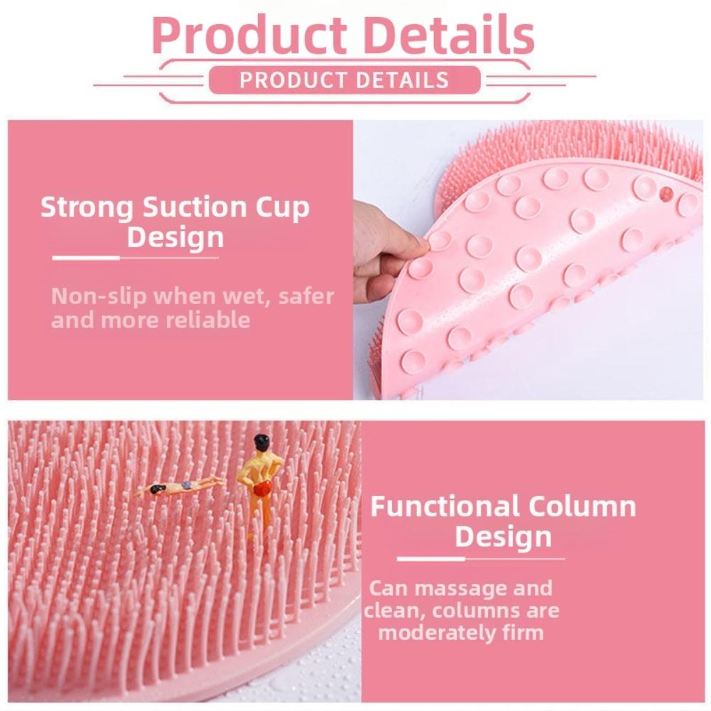 Foot Scrubber Mat Back Scrubber Shower Scrubber Wall Mount With Suction