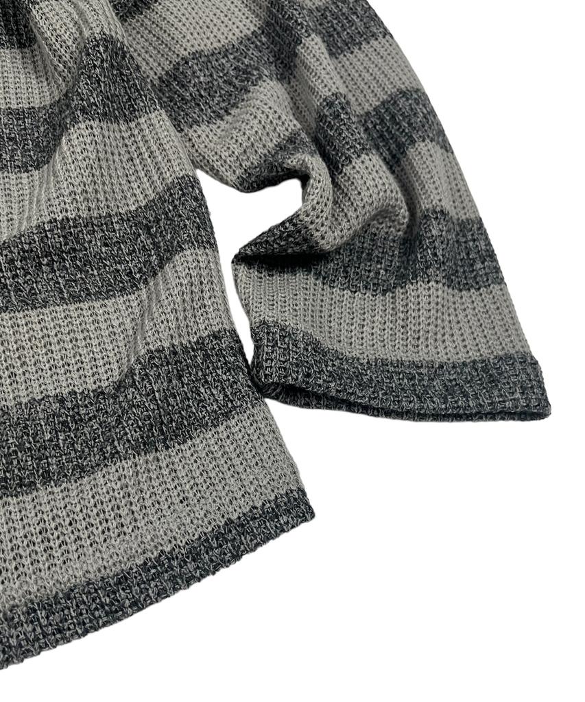 SK8ER ROCK Loose Melange Knit Star Pullover (Beige*Gray)