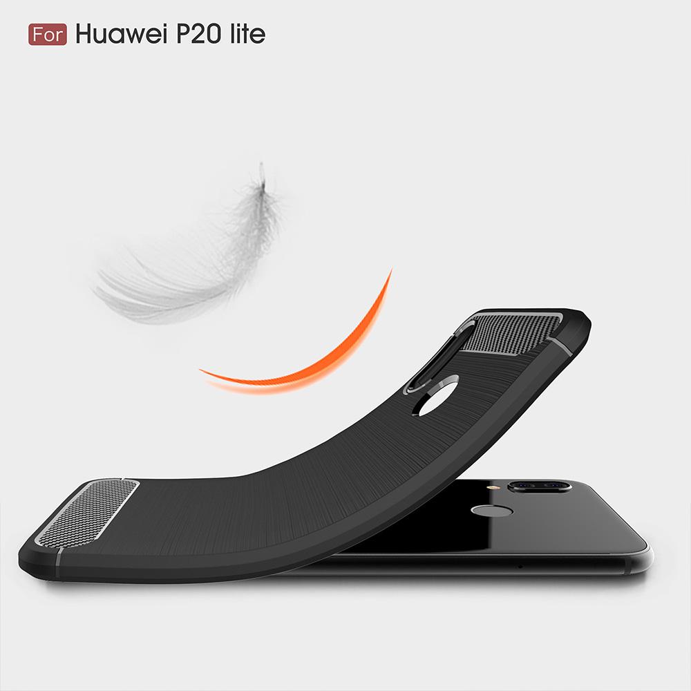 For Huawei P20 Lite ANE LX1 Case Cover Shockproof Silicone Bumper Rugged TPU Soft Back Cover Matte Phone Case for Huawei P20Lite
