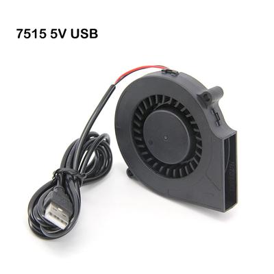 75mmx15mm 7515 DC 5V USB Ventilátor Chlazení Turbo Dmychadlo 15mm Bezuhlíkový 3D Tiskárna Pro Chladič Extruderu Měnič Napětí Vzduchové Čerpadlo PC CPU