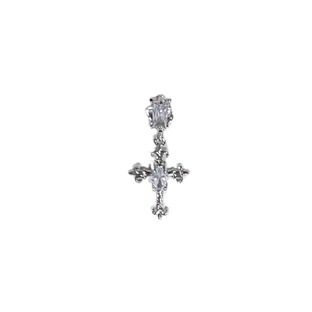 Chrome Hearts Cross Punk Retro Metal 32 DIY Wearable Nail Art Doll Accessories Zircon Manicure Jewelry
