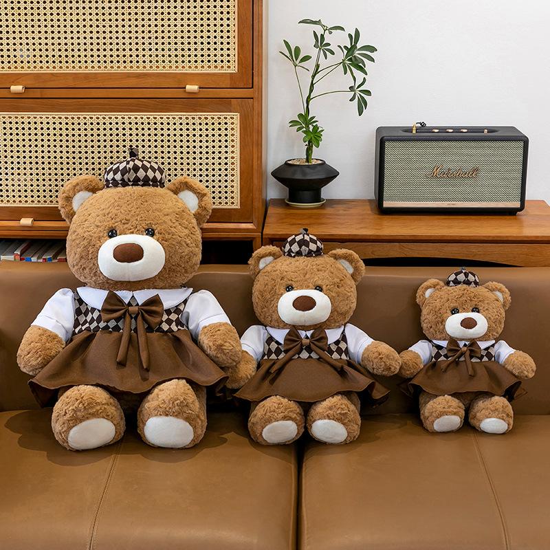 Urocza para pluszowych misiów, duża lalka do przytulania, szmaciana lalka dla dziewczynki, pamiątkowy prezent na ukończenie szkoły