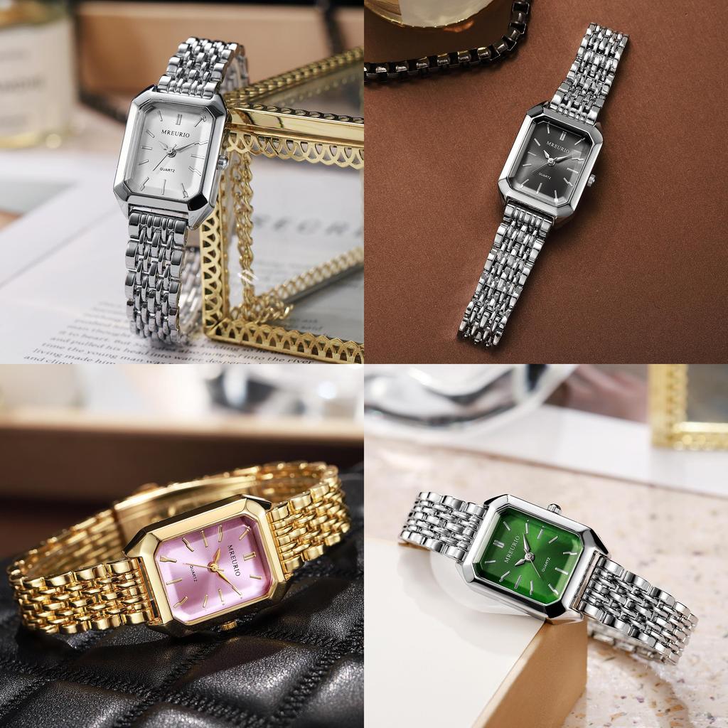 Minimalist Womens Square Quartz Watch With Alloy Case For Casual Office Wear