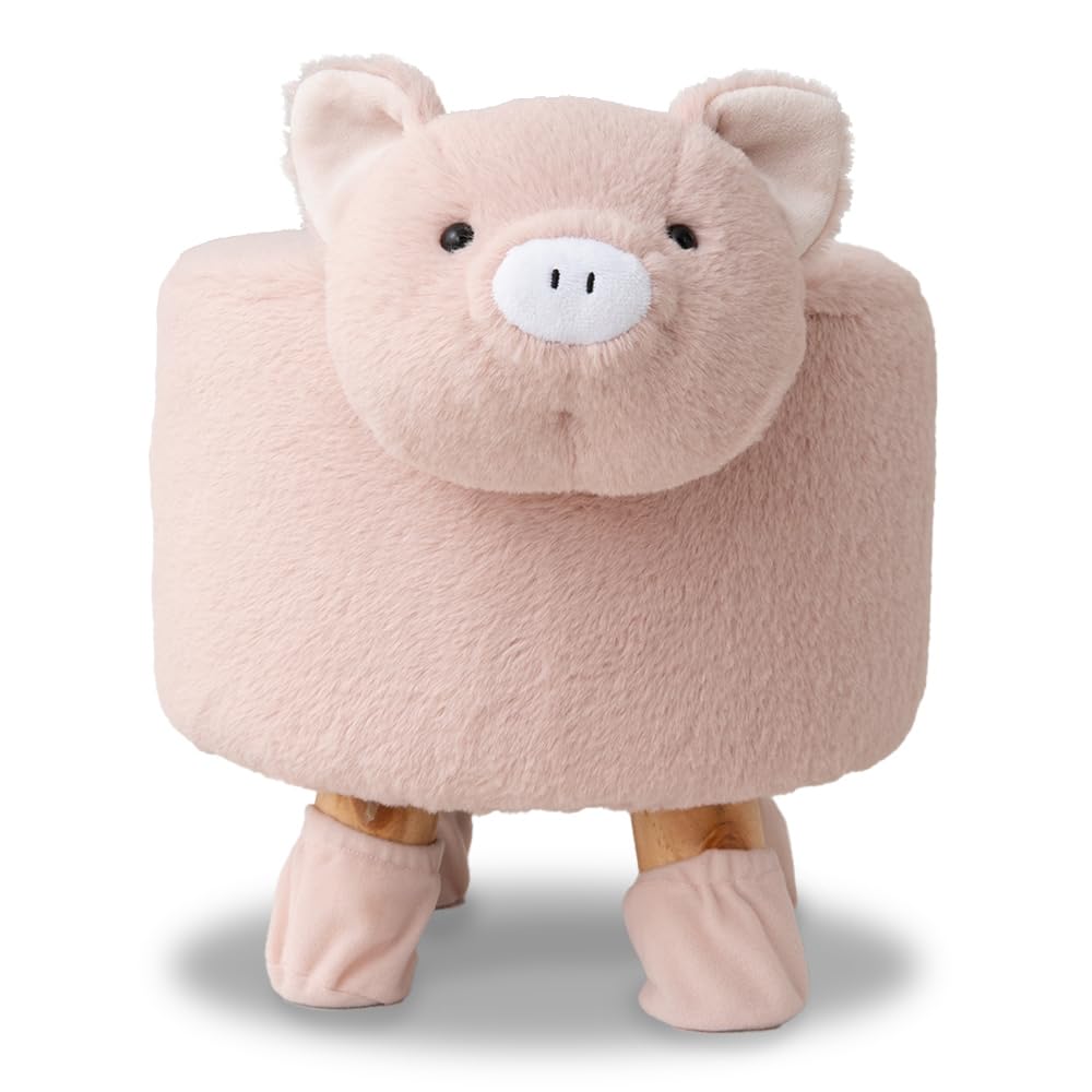 Iris Plaza Animal Stool - Pig (Poota) Chair, Stool, Approx. 29cm (W) X 45cm (D) X 32cm (H), Kids Chair