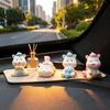 Miniature Fairy Garden Accessory Cute Unicorn Ornaments, Micro Landscape Decorative Resin Figures, Compact Healing Small Figurine for Office Home Car