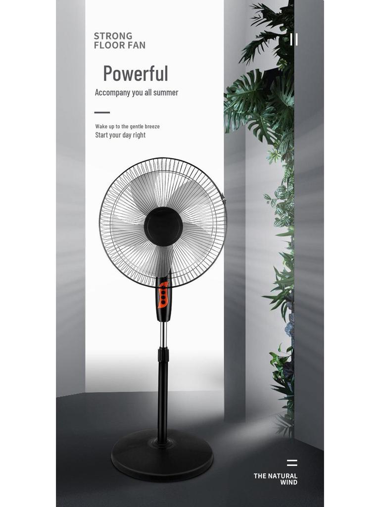 Quiet Electric Standing Fan with Remote - High Power for Home, Office, or Dorm