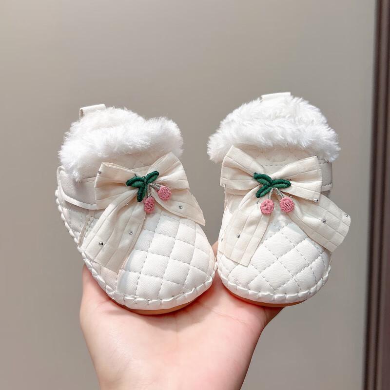 Winter-Babyschuhe: Weiche Gummisohle, Warme Samt-Baumwollstiefel für 0-12 Monate