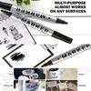 12pcs Black Permanent Oil-Based Markers - Quick Dry, Waterproof, Round Tip